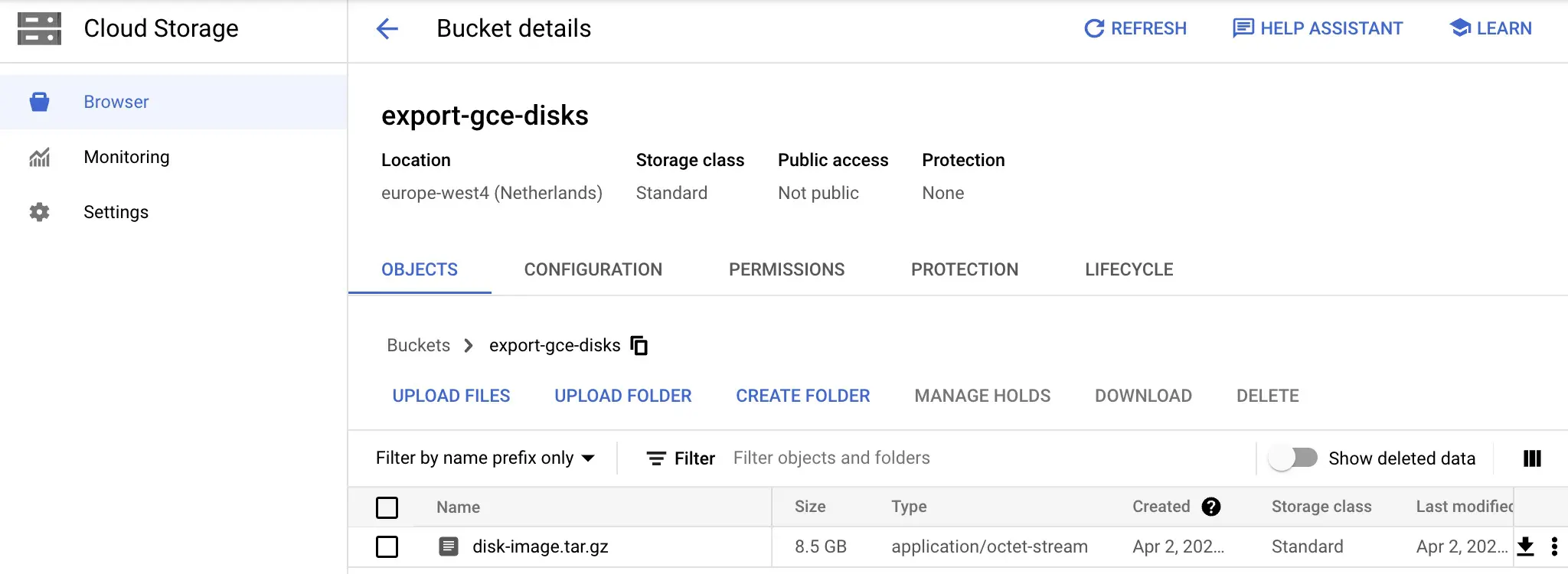Export Google Cloud Compute Engine disk to VMware Disk